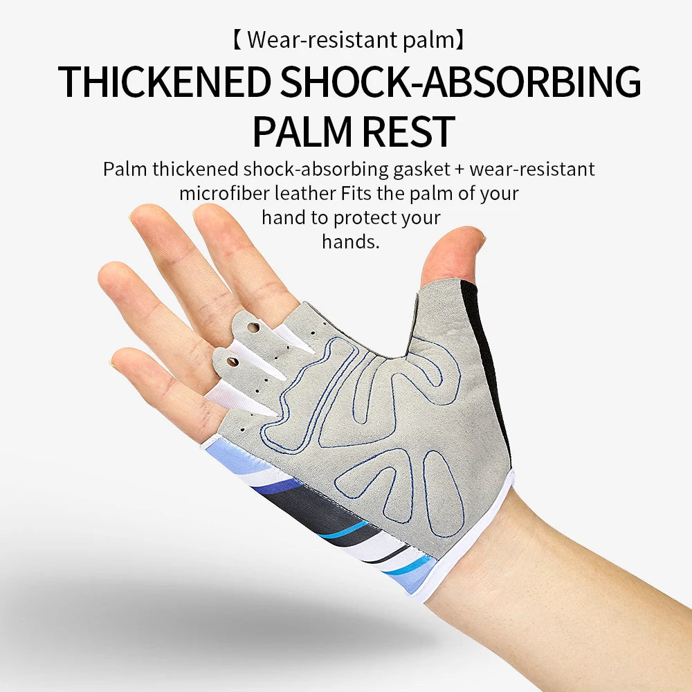 Anti Slip Shock Breathable Half Finger Gloves Men Women Half Finger Gloves Breathable Cycling Gloves Bicycle Gloves Bike Gloves