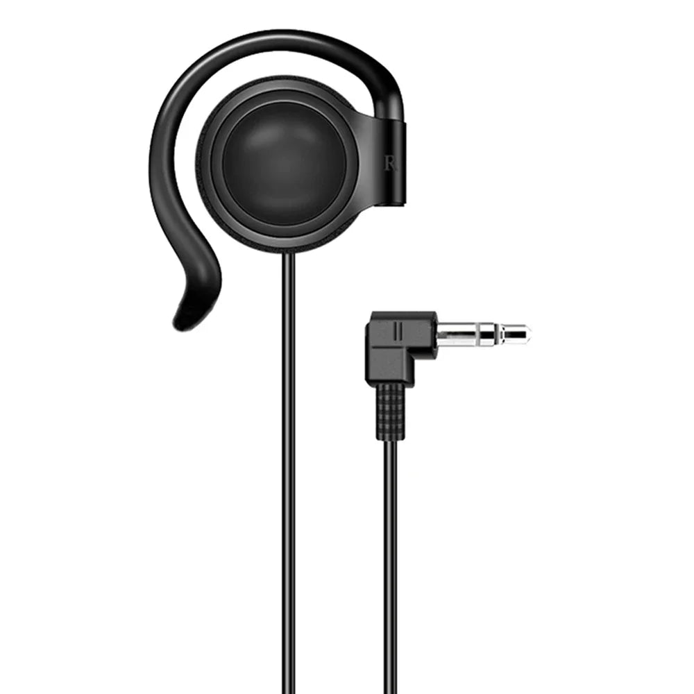 3.5mm One Ear Earphone Single Side Earbud Headphone for Wireless Tour Guide System Receiver Laptop MP3/4 Tablet PC Skype