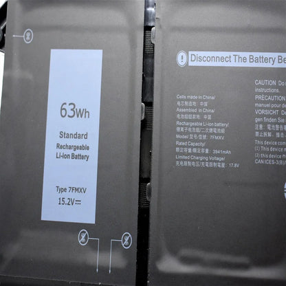 9JM71 7FMXV 15.2V 63Wh Li-ion Laptop Battery for Dell Latitude 5320 7320 7420 7520 with Tools