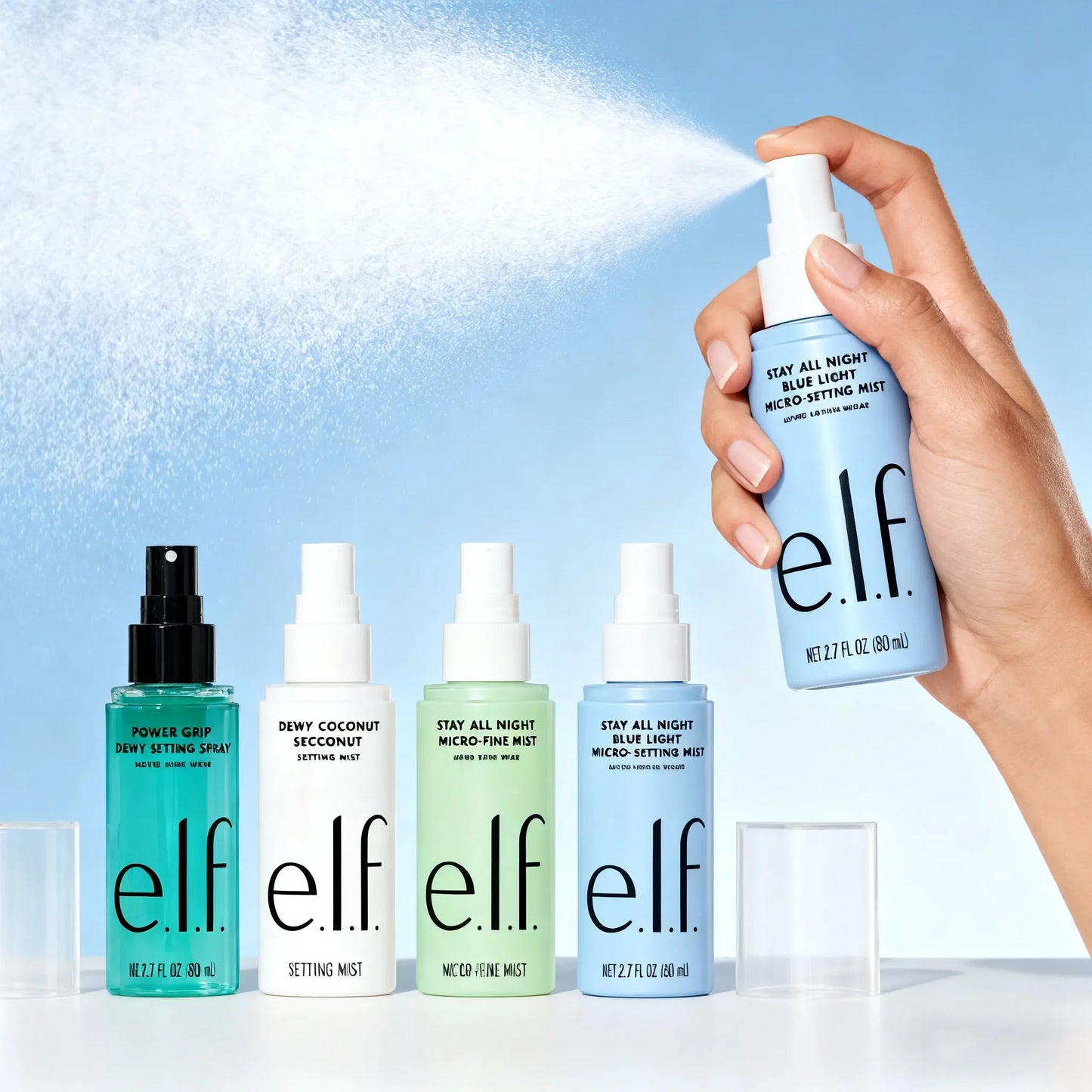 Fashion ELF Skincare Products Pre Makeup Gel Green Primer Exfoliate Clean Pores Makeup Setting Spray Liquid Foundation Makeup