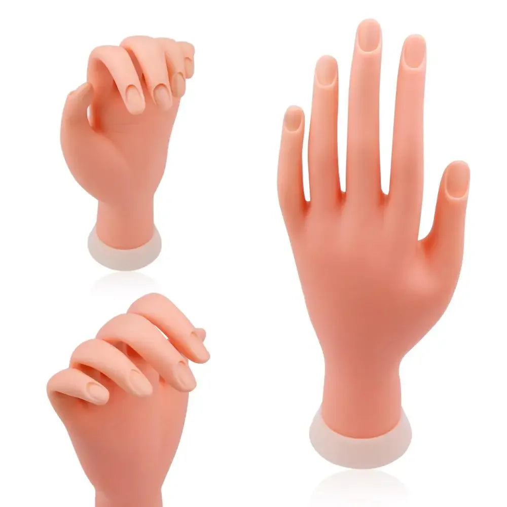Nail Art Training Fake Hand Display False Tips UV Gel Polish Painting Tools Manicure  Practice Model