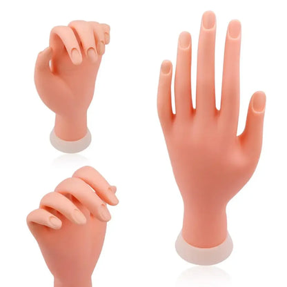 Nail Art Training Fake Hand Display False Tips UV Gel Polish Painting Tools Manicure  Practice Model