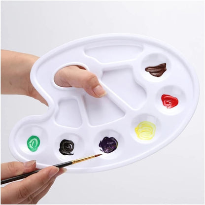 Painting Palette Multiple Options Available, Of Plastic, Reusable Art Tools Suitable For Gouache, Acrylic, Watercolor, Etc.