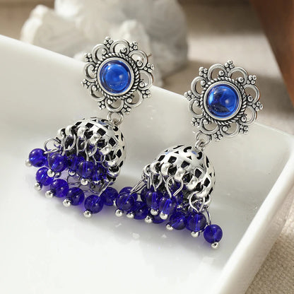 Vintage Brass Golden-plated Earrings Handmade Earrings Bohemian Style Earrings Bell Earrings Bead Earrings Pendant Earrings