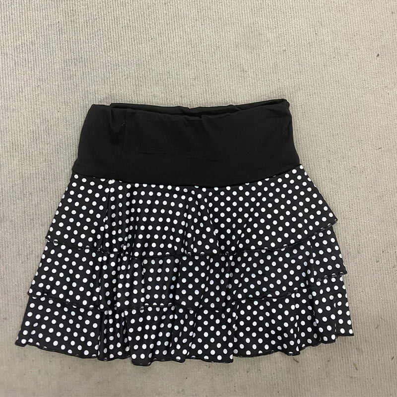 2026 Summer New Women's Layered Mini Skirt with High Waist and Elastic Waist  Y2K Gothic  Party Versatile Fashion Short Skirt