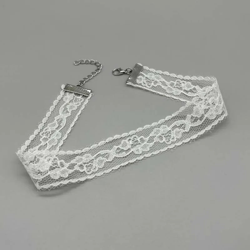 Short Lace Choker Nekclace for Women Girl Black White Color Fashion Romantic Necklace Gift for Party Wholesale Neck Jewelry