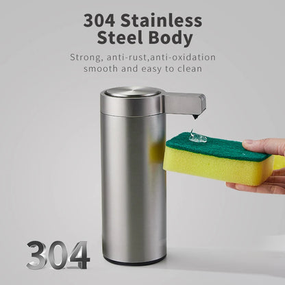 270ml Kitchen Soap Machine Automatic Sensor Out of Hand Sanitizer Smart Electric Body Wash Soap Dispenser 304 Stainless Steel
