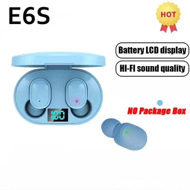Écouteurs Bluetooth sans fil E6S TWS avec microphone intégré et réduction de bruit