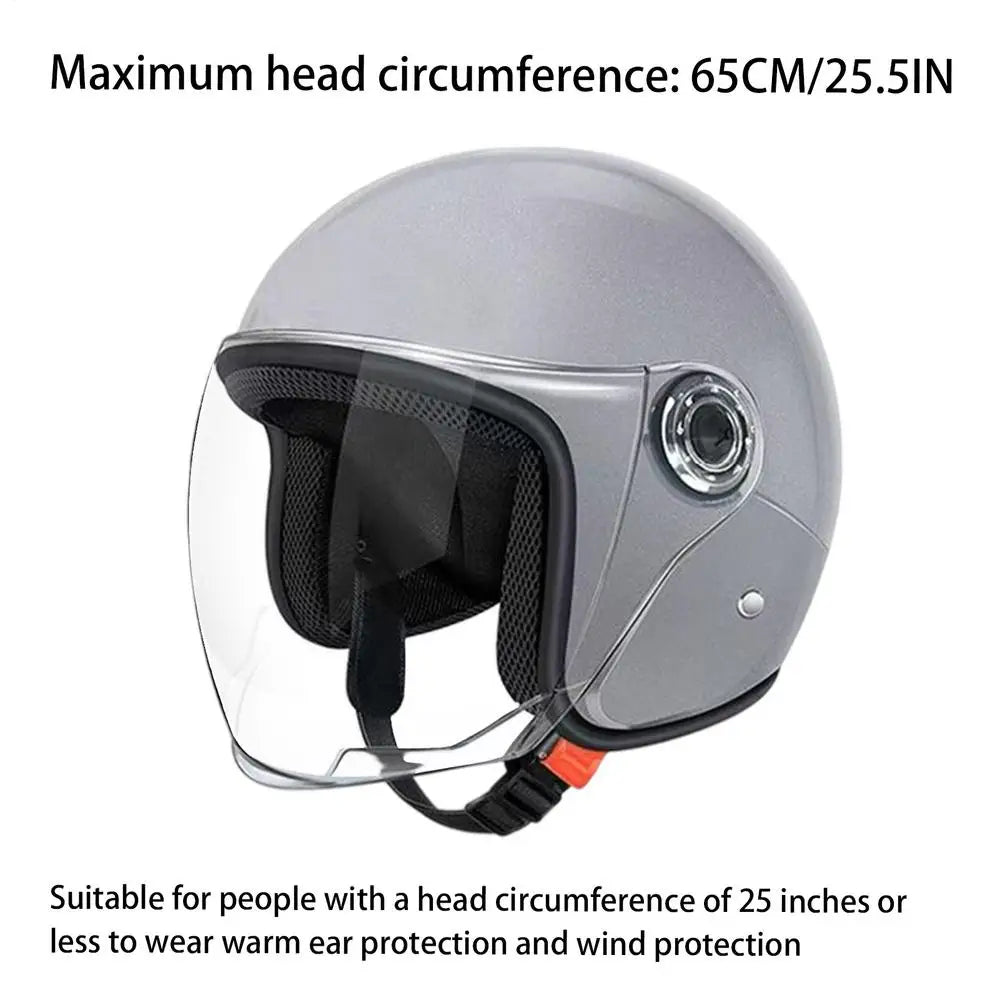 Lightweight Motorcycle Hat Scooter Safety Hat Warm Safe Device Comfortable Headwear for Women Travel Road Trip Adults Men Riding