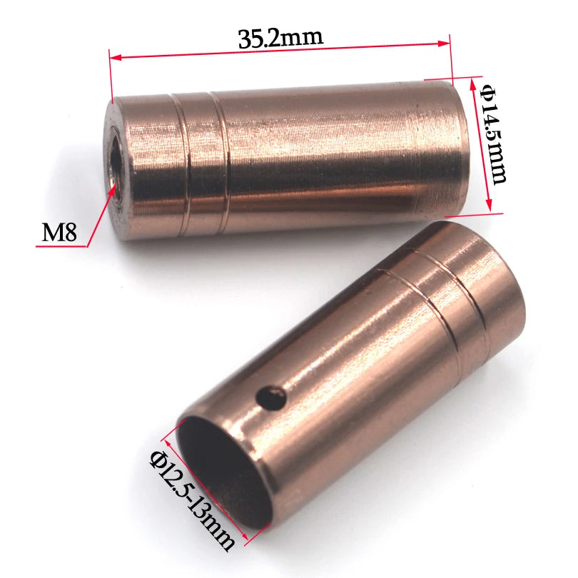 MNFT 1 Stück M8 Schraub-Netzgriff-Gewindeadapter Angelrute umwandelbar in Kescherkopfverbinder 2 Ausführungen Innendurchmesser 10 mm 12 mm