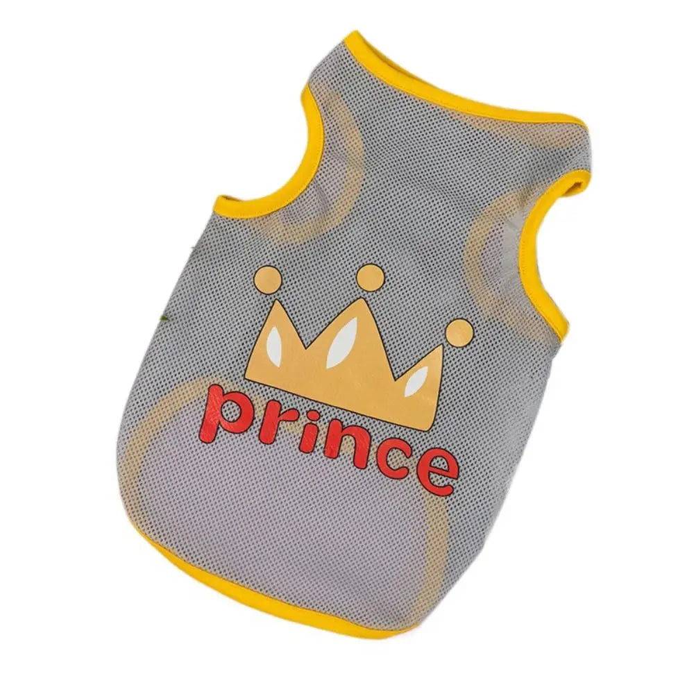 Cute Cartoon Pet Dog Clothes Summer Thin Mesh Dog Cat Vest Cat Teddy Bear Pomy Pet Puppy Breathable Cool Clothing Dog Costume