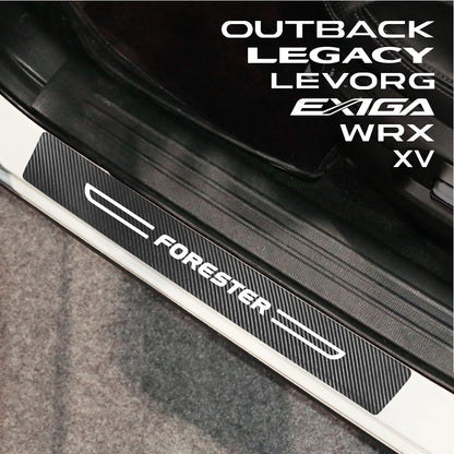 For Subaru Forester XV Outback WRX BRZ Ascent Tribeca Exiga Car Anti-scratch Accessories Auto Door Sill Protective Stickers