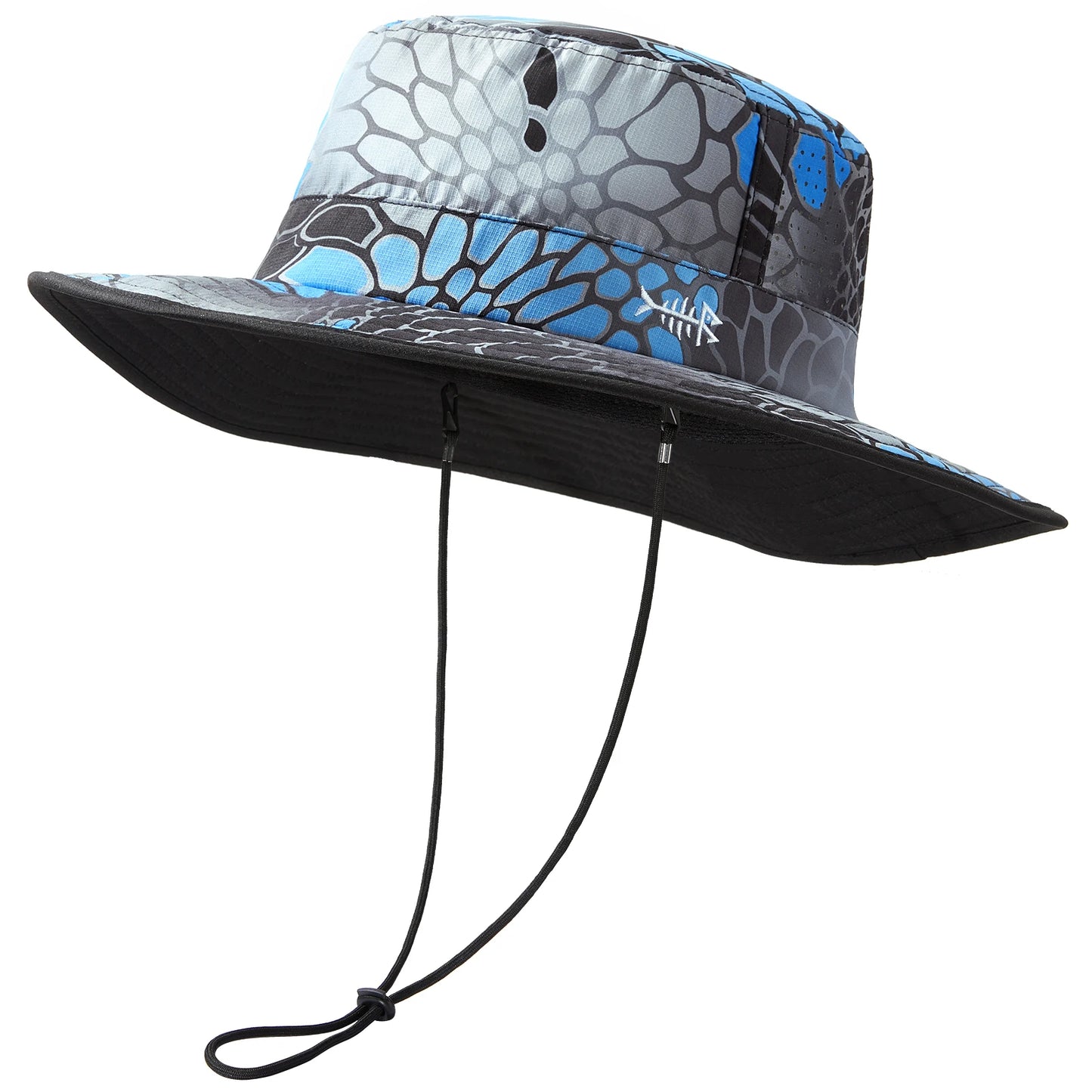 BASSDASH UPF 50+ Water-Resistant Fishing Bucket Hat with Laser Perforated Mesh Adjustable for Men Women Outdoor Hiking