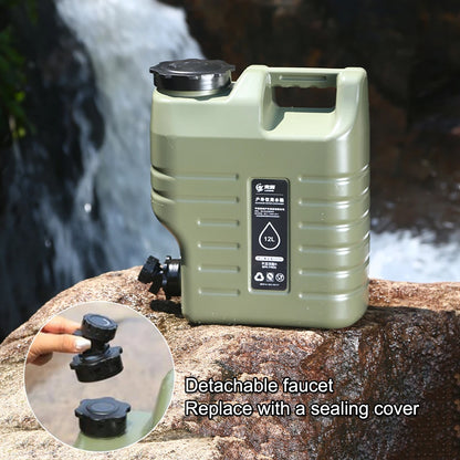 12/11L Water Bottle Camping Large Capacity Water Pouch With Detachable Faucet Food-Grade Car Water Tank Camping Fishing Bucket