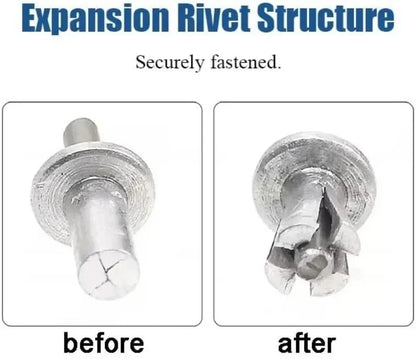 300/10PCS Hammer Drive Expansion Rivets  Knock Type Aluminum Alloy Rod Screw Nails Cabinets Window Fastener Rivet Hardware Parts