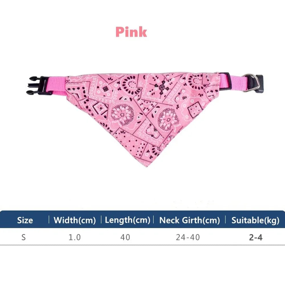 Pet Triangle Scarf Cat Dog Saliva Towel Printed Pets Dog Collar Adjustable Strap Kitten Puppy Saliva Neckerchief Pet Supplies
