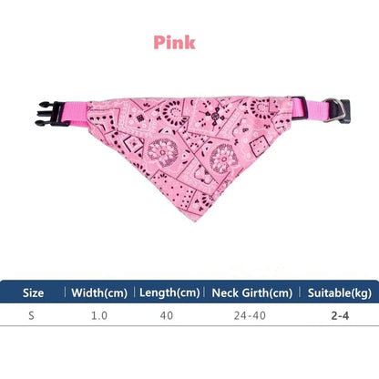 Pet Triangle Scarf Cat Dog Saliva Towel Printed Pets Dog Collar Adjustable Strap Kitten Puppy Saliva Neckerchief Pet Supplies