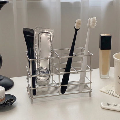 Toothbrush Holder For Bathroom - Stainless Steel Toothpaste Holder Stand, For Electric Toothbrush Stand Organizer Accessories