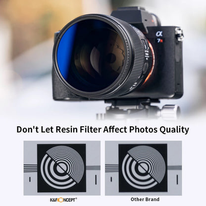 K&F CONCEPT Filter Kit Netural Density ND4 MC UV CPL filter Camera Lens Bundle 1 Cleaning Cloth and Filter Pouch 58mm 62mm 67mm