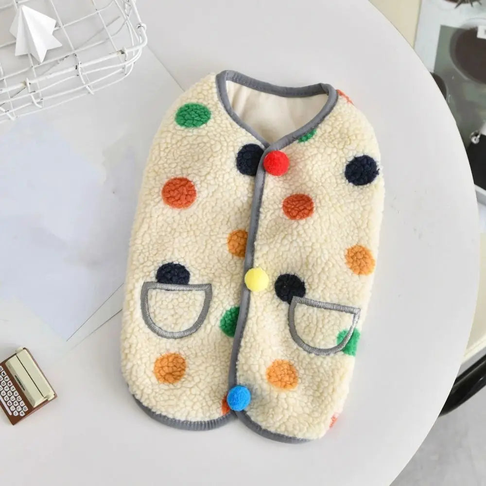 Pet Clothing Warm Dog Hoodie Fleece Sleeveless Pet Vest Pocket Design Soft Dog Coats Autumn Winter