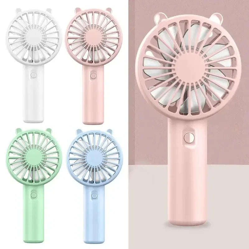 Mini USB Rechargeable Handheld Fan, Mute Portable Cooling Fan for Eyelash Makeup Desk Outdoor