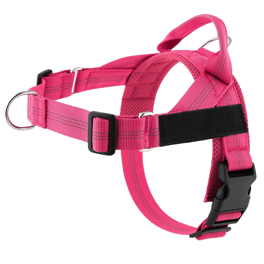 Anti-Pull Dog Chest Harness Adjustable Reflective Nylon Pupoy Vest with Dual D-Ring Breathable Mesh Walking Harness Pet Supplies