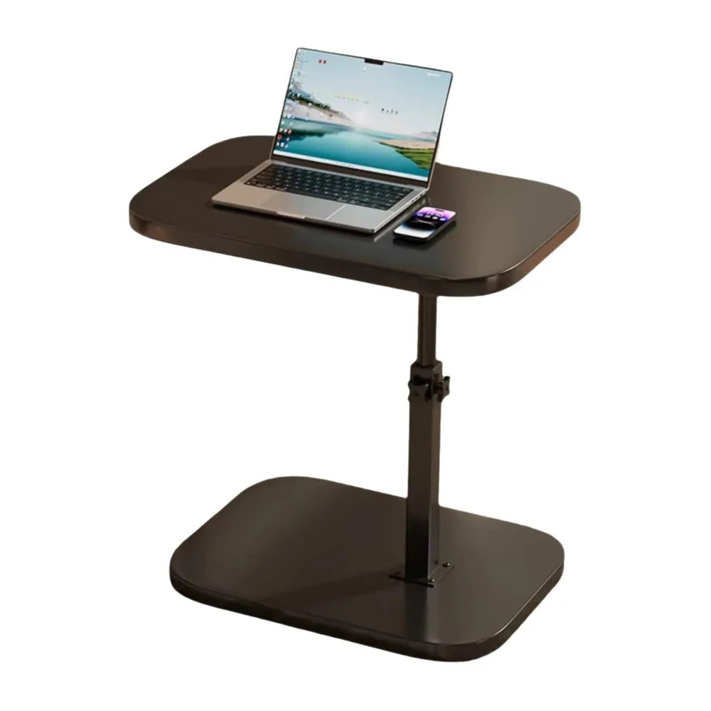 Foldable Sofa Edge Table Adjustable Height C-Shaped Adjustable Bedside Table Flip Desktop Space Saving Rotating Coffee Table