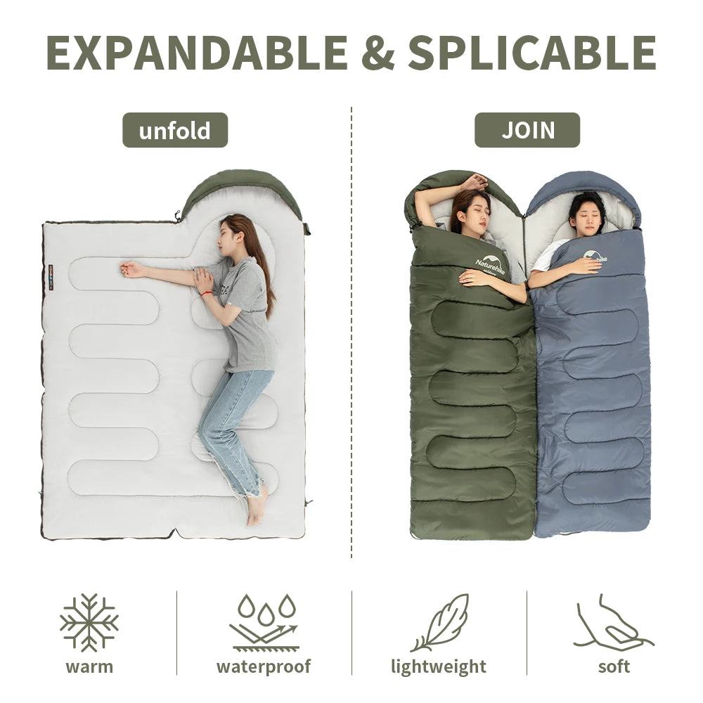 Naturehike Y150 Sleeping Bags Ultralight Cotton Sleeping BagOutdoor Camping Home Leisure Sleeping Bag Hiking Sleeping Bag