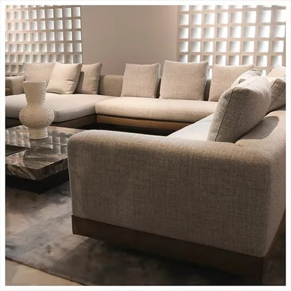 Modern Minimalist I-Shaped Modular Sofa Set for Hotels and Living Rooms