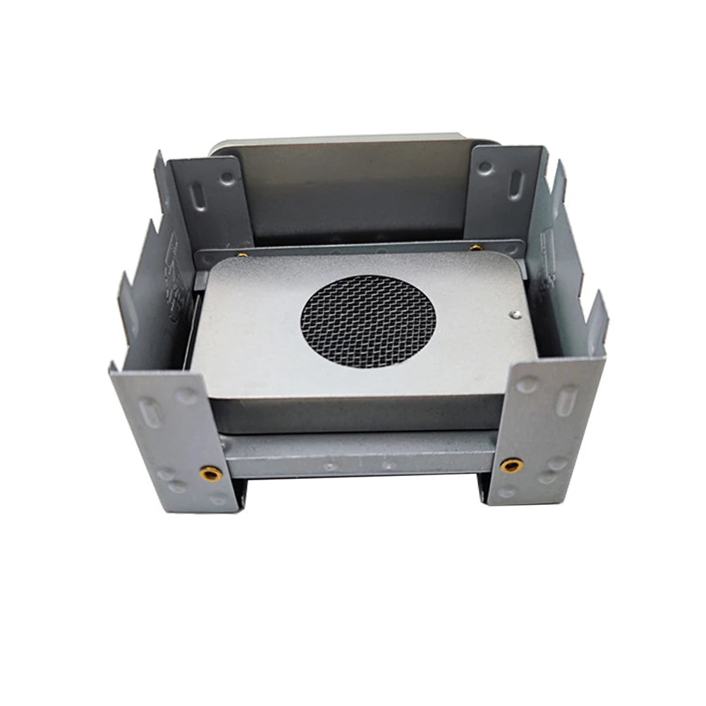 Outdoor Alcohol Stove Stainless Steel Camping Cooking Stove Portable Mini Solid Fuel Stove for Travel Hiking BBQ