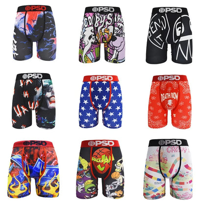 1Pcs Men Underwear PSD Boxers Breathable Underpants Swimming Sexy Man Plus Size Men Boxers Trunks S-2XL Men Panties Boxer Briefs