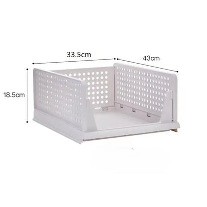 Wardrobe Clothes Folding Storage Organizer Boxes Stackable Moisture-proof Waterproof Layered Drawer Style Clothes Storage Box