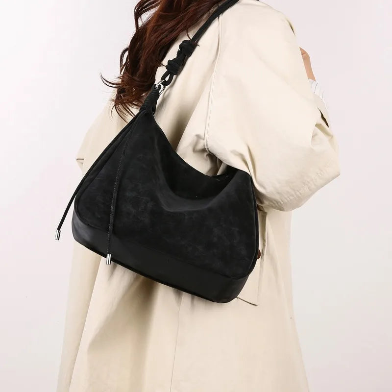 New 2026 Fall Winter Women's Tote Bag, Faux Suede Crossbody Shoulder Handbag, Spacious & Stylish Purse for Daily Work bolsa