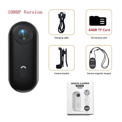 4K Thumb Action Camera, HD Sports Camera, Digital Image Stabilization, Automatic Exposure, 800mAh Battery, Rechargeable Lithium