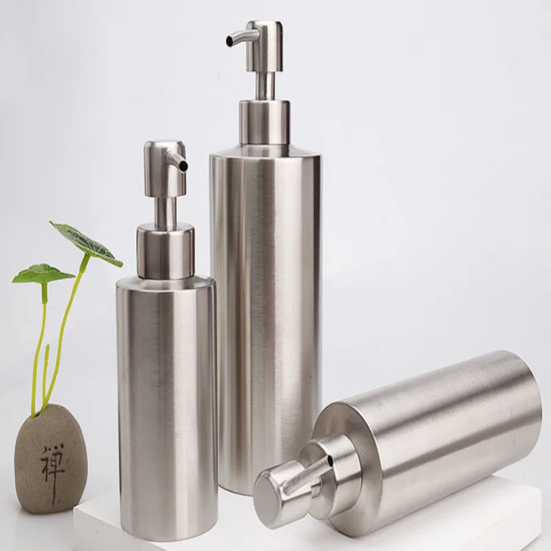 Multi-capacity Gel Bottle Hand Soap Dispenser 304 Stainless Steel Pump Bottle for Home Kitchen and Bathroom Use