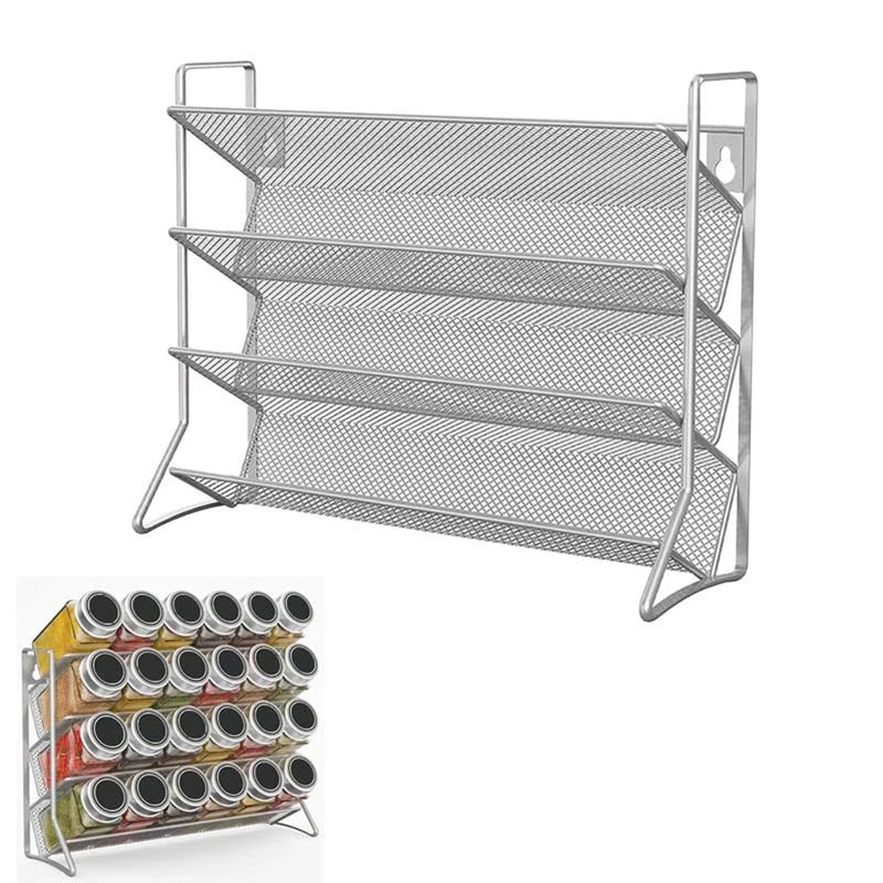 Free Standing Spice Rack Shelf For Organizing Kitchen Seasoning 1PC 4-Tier Spice Rack Free Standing