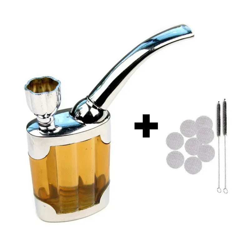 Complete set Cleanable Acrylic Smoking Pipe Fashion Microfilter Tobacco Pipe Circulation Reduce Tar Smoke filter Cigarette Tool