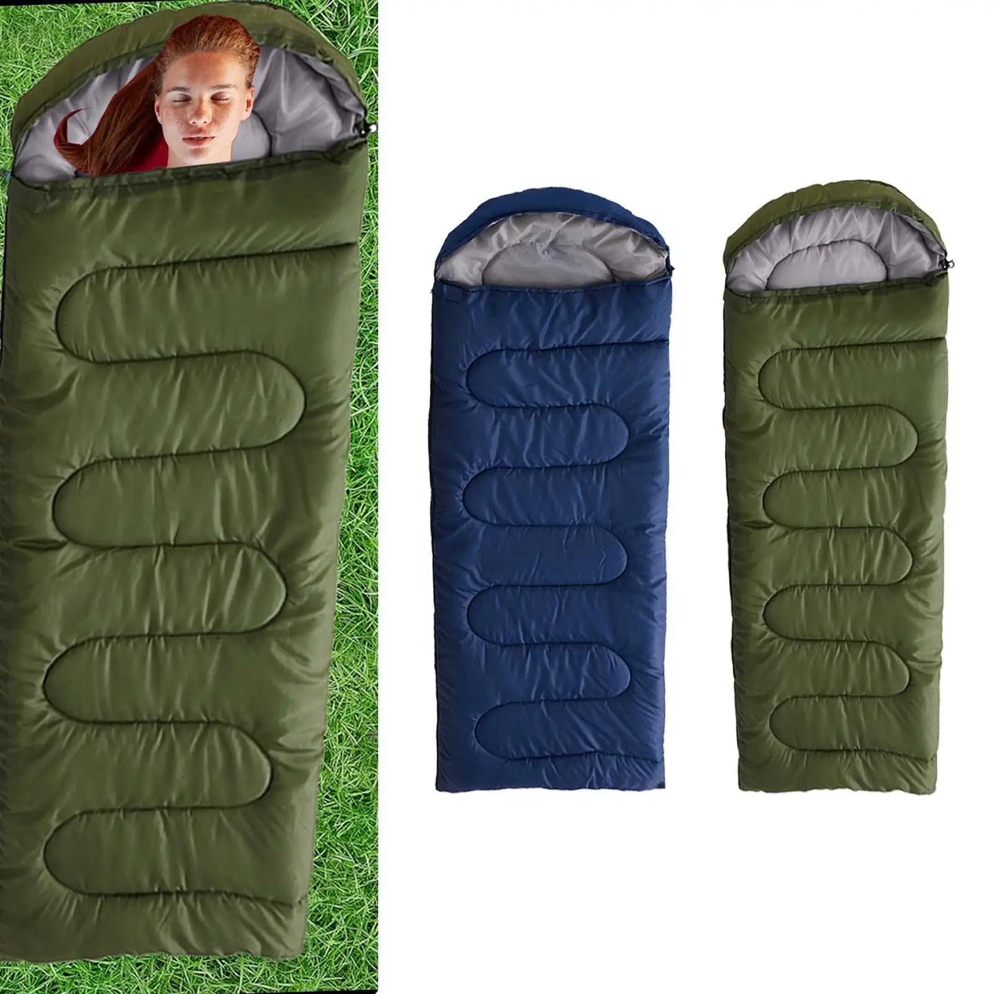 Camping Sleeping Bag Waterproof Portable  4 Season Warm Envelope Backpacking  Sleeping Bag  for Outdoor Traveling Hiking