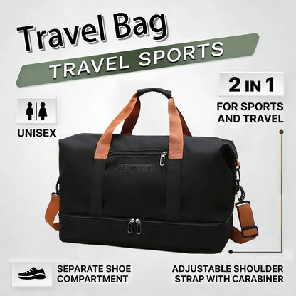 Travel Bag Large-capacity Portable, Dry and Wet Separation Sports Fitness Bag, Suitable As A Travel Luggage Bag.