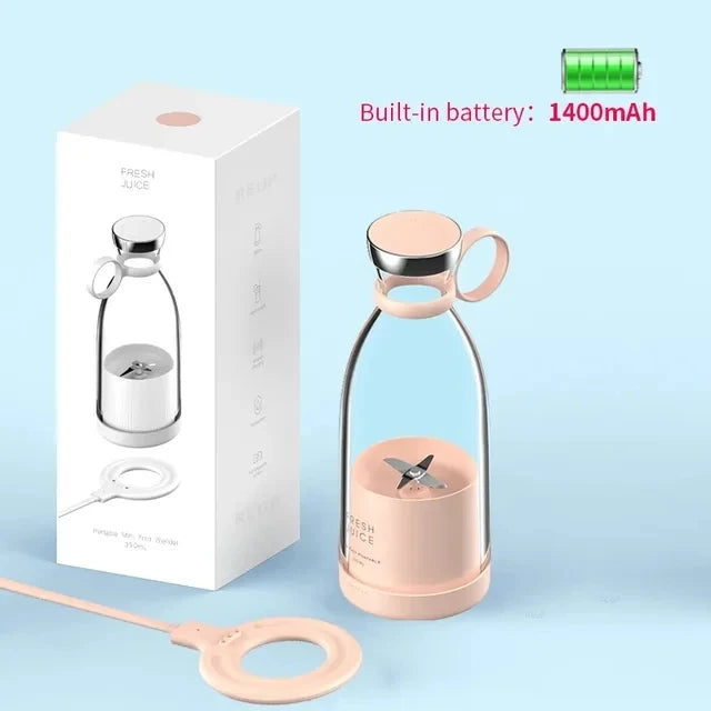 Wireless Charging 4 Blades Electric Juicer Mini Portable Blender Fruit Mixers Extractors Multifunction Juice Maker Machine
