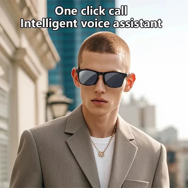 Lenovo 2026  8K HD AI Smart Sunglasses Touch Control Photo Recording Translator Voice Assistant Music Bluetooth Wireless Glasses