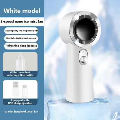 Lenovo Handheld Small Fan USB Charging Mini Outdoor Portable Lightweight Desktop Stand Long Lasting Battery Life Cooling Fan