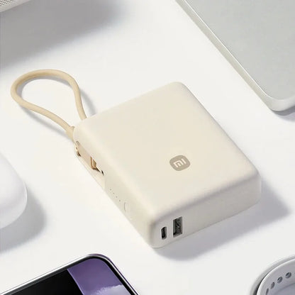 Xiaomi 10000mAh 33W Two-Way Fast Charging Portable External Battery Power Bank with Built-in USB-C Cable Compatible with iPhone