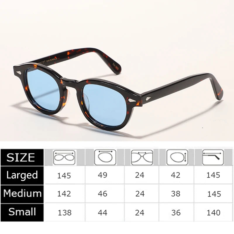 Lemtosh Sunglasses Man Johnny Depp Polarized Sun Glasses Woman Luxury Brand Vintage Acetate Frame Driver's Shade