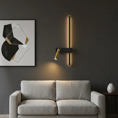 Modern LED Wall Lamp with Reading Spotlight for Living Room Sofa Bedroom Background Bedside Wall Light Bedside Lighting Fixture