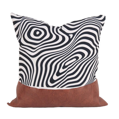 Cushion Cover Luxury Pillow Case 45*45 Sofa Decorative PU Leather Cushion For Living Room Bedroom Car Decor New
