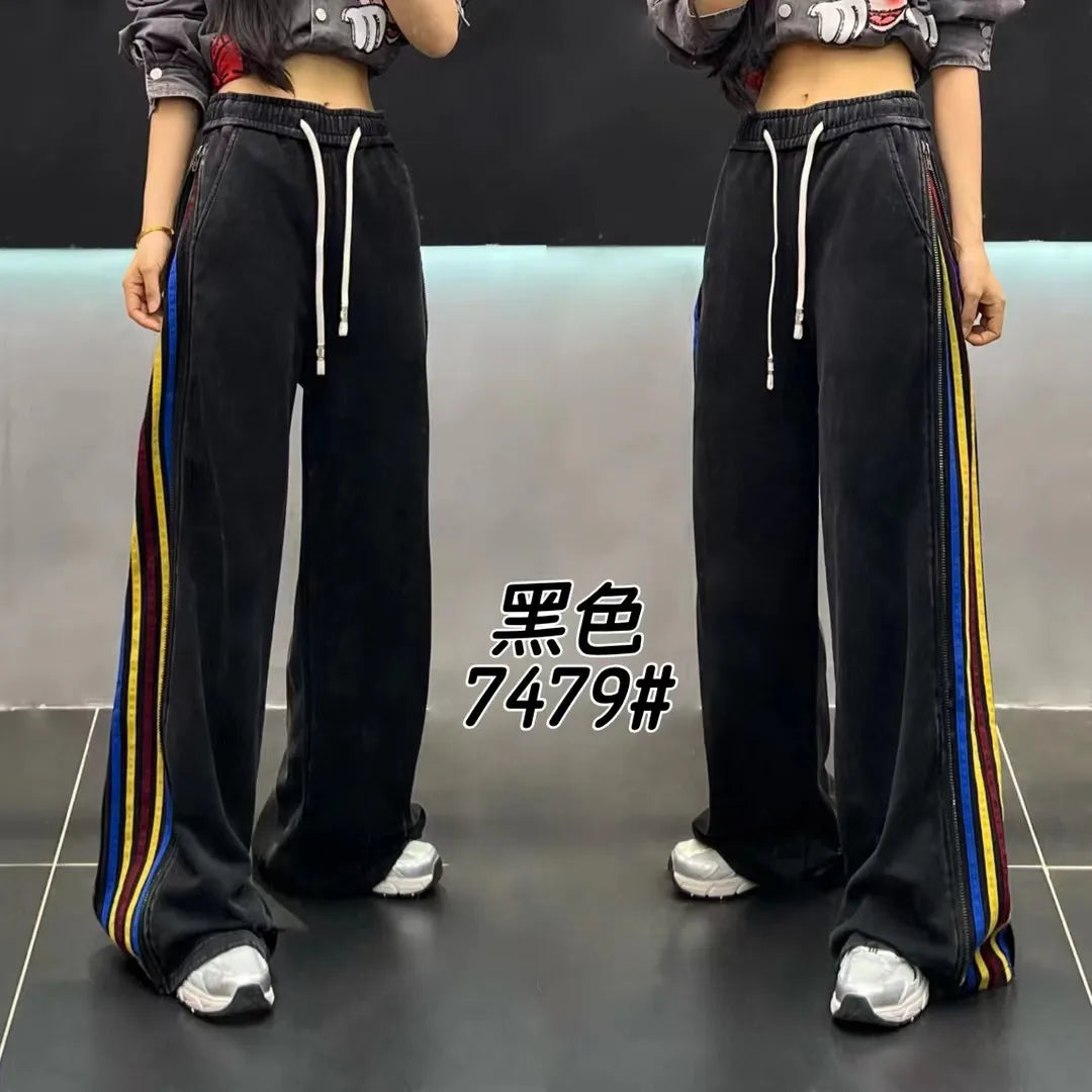 Original Design Sense Long Slacks 2025 Autumn New Fashionable Loose Casual Pants Ladies With Draped Straight Wide-Leg Trousers