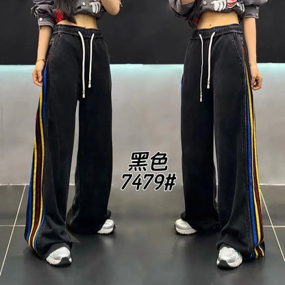 Original Design Sense Long Slacks 2025 Autumn New Fashionable Loose Casual Pants Ladies With Draped Straight Wide-Leg Trousers