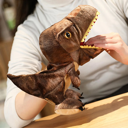 Pet Dog And Cat Interactive Toys Dinosaur Hand Puppet Toy Cartoon Plush Doll Parent-child Game Dinosaur Tyrannosaurus Rag doll