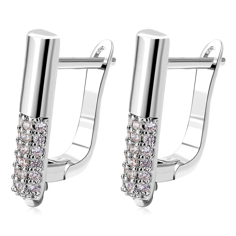 Juya 18K Gold Silver Plated Fastener Bales Fixture Earring Hook Locks For DIY Women Fashion Crystal Agate Charms Earrings Making